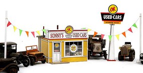 Banta Sonny's Used Cars O Scale Model Railroad Building Kit #6122
