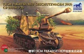 Bronco 7.5cm Pak40SF Gun on Geschutzwagen 39F Tank Plastic Model Tank Kit 1/35 #35004 Bronco 7.5cm Pak40SF Gun on Geschutzwagen 39F Tank Plastic Model Tank Kit 1/35 #35004
