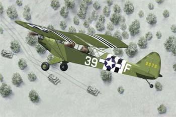 Bronco WWII Piper Cub L4H Grasshopper Aircraft Plastic Model Airplane Kit 1/35 Scale #35014