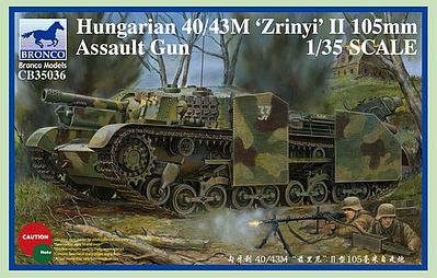 Bronco Hungarian 40/43m 105mm Plastic Model Tank Kit 1/35 Scale #35036