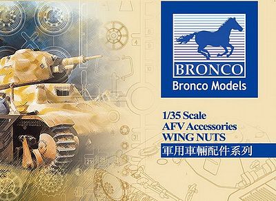 Bronco Half Round Bolts and Nuts for Model Tank Plastic Model Vehicle Accessory 1/35 Scale #3505