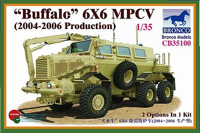 Bronco Buffalo 6x6 MPCV 2004-2006 Plastic Model Military Truck Kit 1/35 Scale #35100