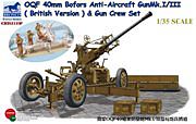 Bronco OQF 40mm Bofors Anti-Aircraft Gun Mk.I Plastic Model Military Vehicle 1/35 Scale #35111sp
