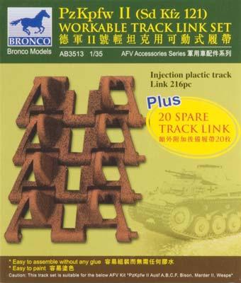 Bronco PZKPFWII Workable Track Link Set Plastic Model Vehicle Accessory 1/35 Scale #3513