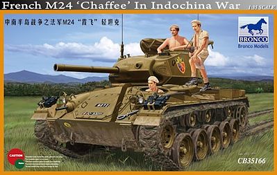 Bronco French M24 Chaffee with Photoetched Parts Plastic Model Military Vehicle 1/35 Scale #35166