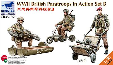 Bronco WWII British Paratroops In Action Set B Plastic Model Military Figure Kit 1/35 Scale #35192