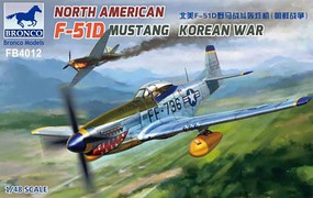 Bronco F51D Mustang Fighter Korean War Plastic Model Airplane Kit 1/48 Scale #4012
