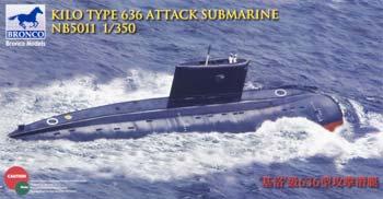Bronco Kilo Class Improved Attack Submarine Plastic Model Submarine Kit 1/350 Scale #5011