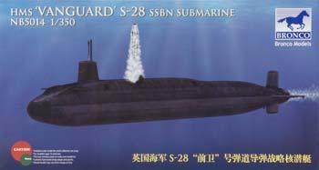 Bronco HMS Vanguard S28 SSBN Submarine Plastic Model Submarine Kit 1/350 Scale #5014