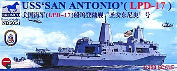 Bronco USS San Antonio LPD-17 Plastic Model Military Ship Kit 1/350 Scale #5051
