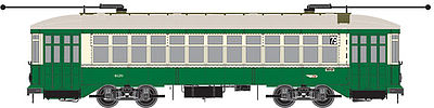 Bowser Hog Island Streetcar PTC #5002 HO Scale Model Train Streetcar #12844
