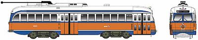 Bowser Kansas City-Style PCC Streetcar Philadelphia #2243 HO Scale Model Train Passenger Car #12906
