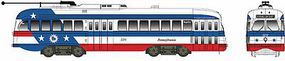 Bowser Kansas City-Style PCC Streetcar Bicentennial Scheme HO Scale Model Train Passenger Car #12927
