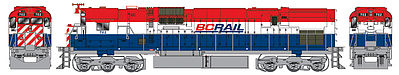 Bowser Executive Line Diesel MLW/Alco C-630M - Tsunami Sound & DCC Equipped BC Rail #702 (red, white, blue) - HO-Scale