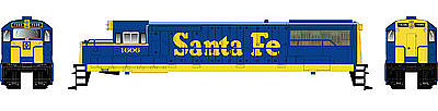 Bowser GE U25B DC Santa Fe #1608 (blue, yellow) HO Scale Model Train Diesel Locomotive #23832