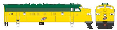 Bowser EMD F7A DCC Executive Line Chicago & North Western #411 HO Scale Model Train Locomotive #24035