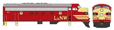 Bowser EMD F7A - Standard DC Louisiana & North West #44 HO Scale Model Train Locomotive #24052