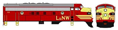 Bowser F-7a L&NWR #46 HO Scale Model Train Diesel Locomotive #24053