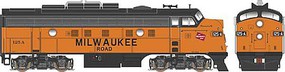 Bowser F-7A Milwaukee Road #125A DCC ready HO Scale Model Train Diesel Locomotive #24604