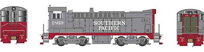 Bowser Baldwin DS 4-4-1000 - Standard DC - Executive Line Southern Pacific 1869 (1965 Renumbering, gray, red, Stacked Lettering)