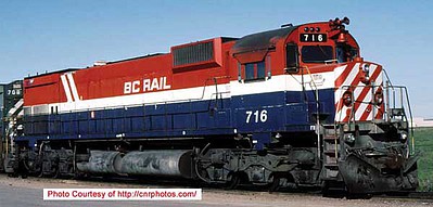 Bowser MLW M630 BC Rail #716 DCC and Sound HO Scale Model Train Diesel Locomotive #24871