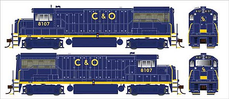 Bowser GE U25b Chesapeake & Ohio Blue PH IIa #8106 DCC HO Scale Model Train Diesel Locomotive #25129