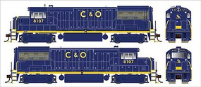Bowser GE U25b Chesapeake & Ohio Blue PH IIa #8107 DCC HO Scale Model Train Diesel Locomotive #25130