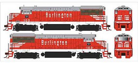 Bowser U25b CB&Q PH IIb #100 DCC Ready HO Scale Model Train Diesel Locomotive #25131