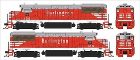 Bowser GE U25B Phase IIb C,B&Q #103 DCC HO Scale Model Train Locomotive #25134