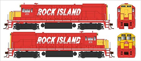 Bowser GE U25B Phase IV Rock Island #227 DC HO Scale Model Train Locomotive #25165