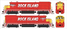 Bowser GE U25B Phase IV Rock Island #231 DC HO Scale Model Train Locomotive #25166