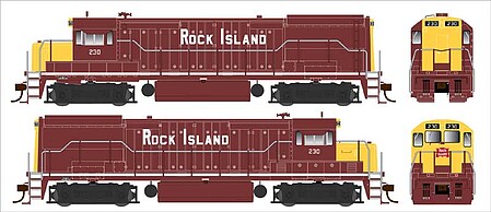 Bowser GE U25B Phase IV Rock Island #226 DC HO Scale Model Train Locomotive #25169