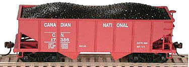 Bowser GLa 2-Bay Hopper Canadian National 117377 N Scale Model Train Freight Car #37741