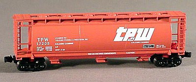 Bowser Cylindrical Hopper TP&W #17208 N Scale Model Train Freight Car #37837