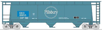 Bowser Cylindrical Hopper Pillsbury #61959 N Scale Model Train Freight Car #37842