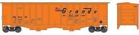 2-Bay Airslide Covered Hopper - Ready to Run Denver & Rio Grande Western #15948 (orange, balck, Flying Grande) - N-Scale
