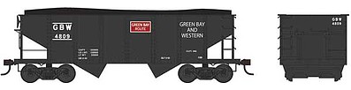 Bowser PRR Class GLa 2-Bay Hopper Green Bay & Western #4827 N Scale Model Train Freight Car #37974