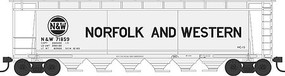 Bowser Cylindrical Hopper Norfolk & Western #71851 N Scale Model Train Freight Car #38152