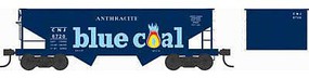 Bowser GLa 2-Bay Hopper Blue Coal CNJ #6720 N Scale Model Train Freight Car #38194