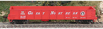 Bowser GS Gondola Great Northern #72570 (red, white) HO Scale Model Train Freight Car #40319