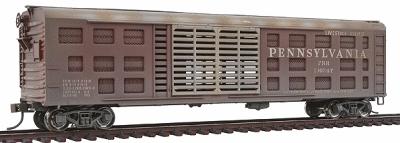 Bowser K-9 Stock Car Silver Roof & Doors Pennsylvania #130547 HO Scale Model Train Freight Car #40457