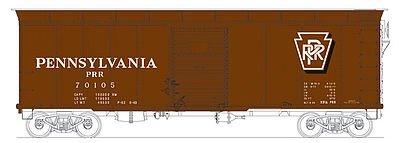 Bowser X31a Boxcar Pennsylvania RR #70105 HO Scale Model Train Freight Car #41056