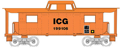 Bowser N8 Caboose Illinois Central Gulf #199108 HO Scale Model Train Freight Car #41116