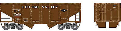 Bowser 55 ton Fishbelly Hopper Lehigh Valley #25034 HO Scale Model Train Freight Car #41379