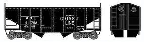 Bowser 55-Ton Fishbelly 2-Bay Open Hopper Atlantic Coast Line HO Scale Model Train Freight Car #41403