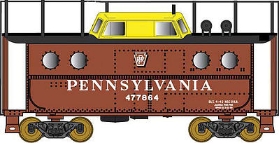 Bowser N5c Caboose Pennsylvania RR #477990 HO Scale Model Train Freight Car #41445