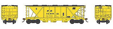 Bowser H30 Covered Hopper Penn Central #33809 HO Scale Model Train Freight Car #41455