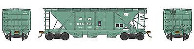 Bowser H30 Covered Hopper Penn Central #875701 HO Scale Model Train Freight Car #41472