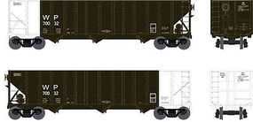 Bowser 100-Ton 3-Bay Open Hopper Western Pacific #70032 HO Scale Model Train Freight Car #41540