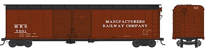 Bowser X32 Boxcar Manufacturers Railway Company #7001 HO Scale Model Train Freight Car #41625